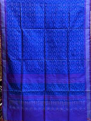 Pure Silk Patola Duppata Royal Blue/ Patola duppatas 