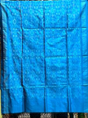 Pure Silk Patola Duppata Sky Blue/ Patola duppatas 