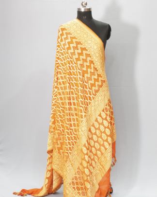 Pure banarasi bandhej duppata/ Bandhej duppatas & Stoles