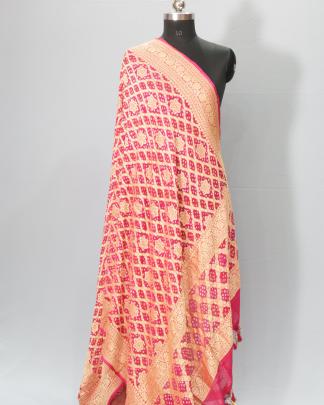 Pure banarasi bandhej duppata/ Bandhej duppatas & Stoles