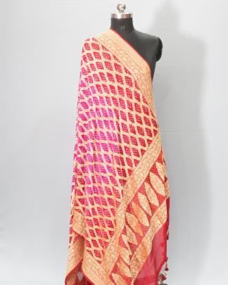 Pure banarasi bandhej duppata/ Bandhej duppatas & Stoles