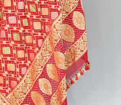 Pure banarasi bandhej duppata/ Bandhej duppatas & Stoles