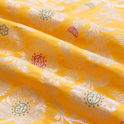 Pure banarasi brocade fabric/ 