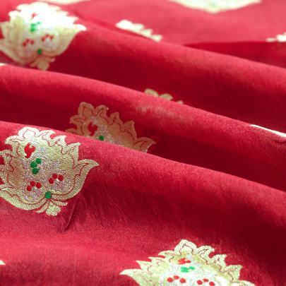 Pure banarasi brocade fabric/