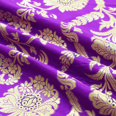 Pure handwoven banarasi brocade fabric/