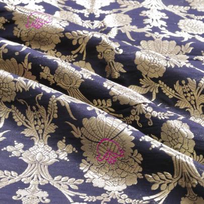 Pure handwoven banarasi brocade fabric/ 