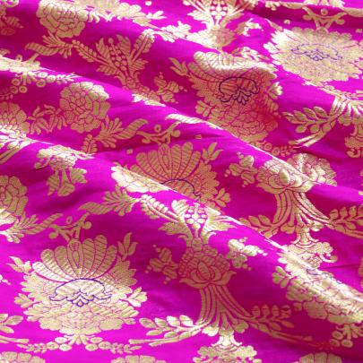 Pure handwoven banarasi brocade fabric/