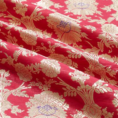 Pure handwoven banarasi brocade fabric/ 