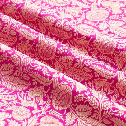 Pure handwoven banarasi brocade fabric/ 