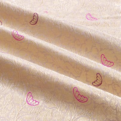 Pure handwoven banarasi brocade fabric/