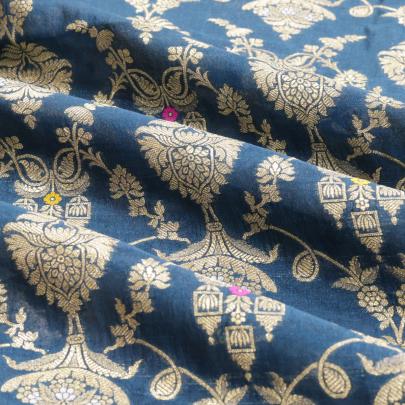 Pure handwoven banarasi brocade fabric/