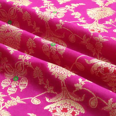 Pure handwoven banarasi brocade fabric/ Pure Banarasi fabrics