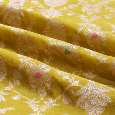 Pure handwoven banarasi brocade fabric/ Pure Banarasi fabrics