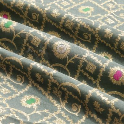 Pure handwoven banarasi brocade fabric/ 