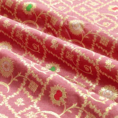 Pure handwoven banarasi brocade fabric/ 