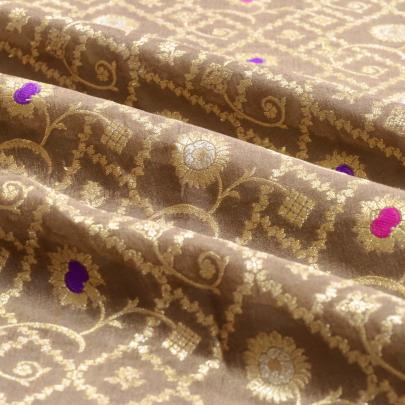 Pure handwoven banarasi brocade fabric/ Pure Banarasi fabrics