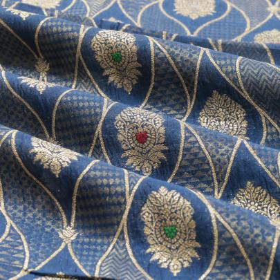 Pure handwoven banarasi brocade fabric/ 