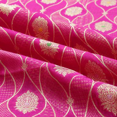 Pure handwoven banarasi brocade fabric/ 