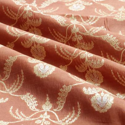 Pure handwoven banarasi brocade fabric/