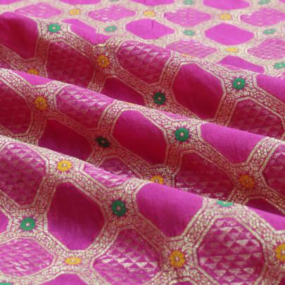 Pure handwoven banarasi brocade fabric/