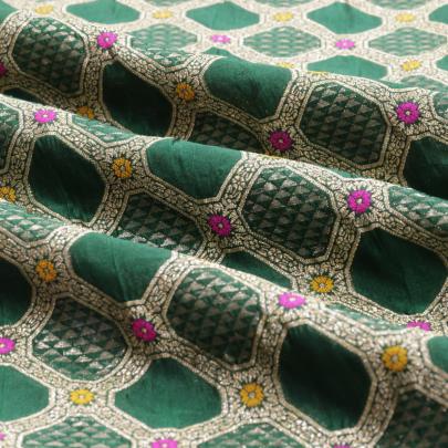 Pure handwoven banarasi brocade fabric/ Pure Banarasi fabrics