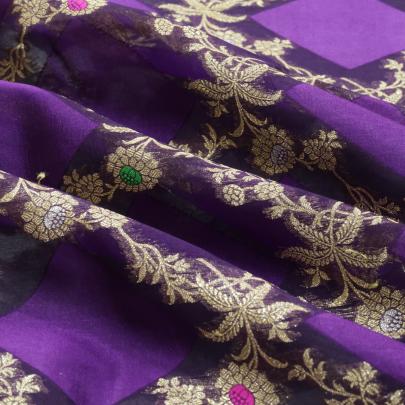 Pure handwoven banarasi brocade fabric/