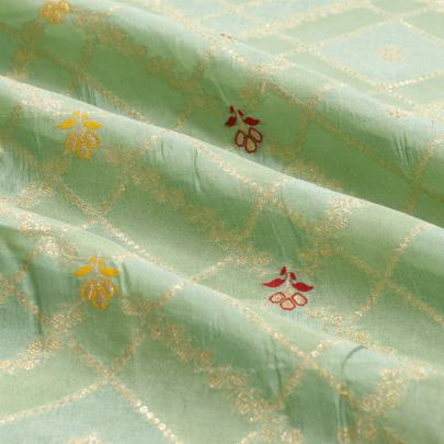 Pure handwoven banarasi brocade fabric/ 