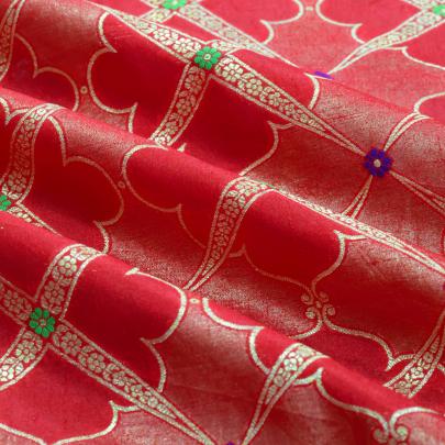 Pure handwoven banarasi brocade fabric/