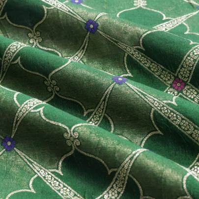 Pure handwoven banarasi brocade fabric/ 