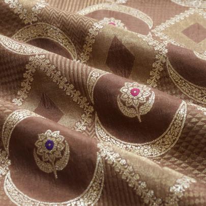 Pure handwoven banarasi brocade fabric/ 