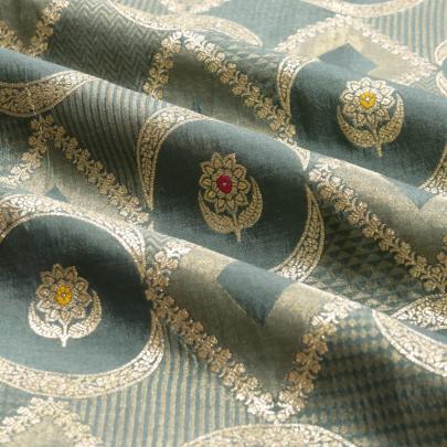 Pure handwoven banarasi brocade fabric/ Pure Banarasi fabrics