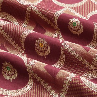 Pure handwoven banarasi brocade fabric/