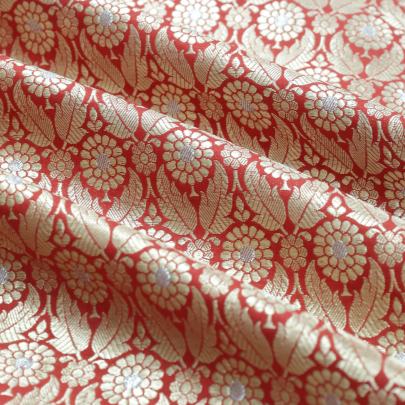 Pure handwoven banarasi brocade fabric/ 