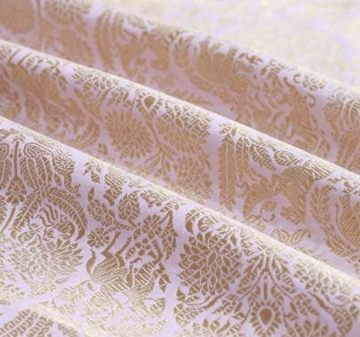 Pure handwoven banarasi brocade fabric/ 