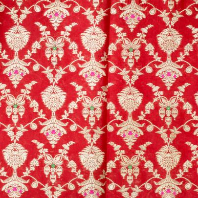 Pure handwoven banarasi brocade fabric/ Pure Banarasi fabrics