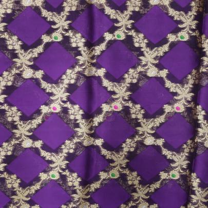 Pure handwoven banarasi brocade fabric/ Pure Banarasi fabrics