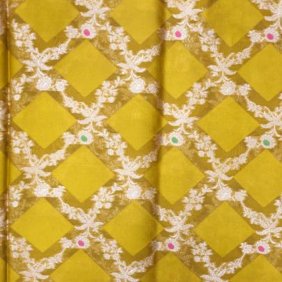 Pure handwoven banarasi brocade fabric/ Pure Banarasi fabrics