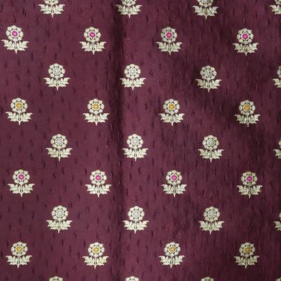 Pure handwoven banarasi brocade fabric/ Pure Banarasi fabrics