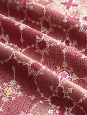 Pure handwoven banarasi fabric/ 