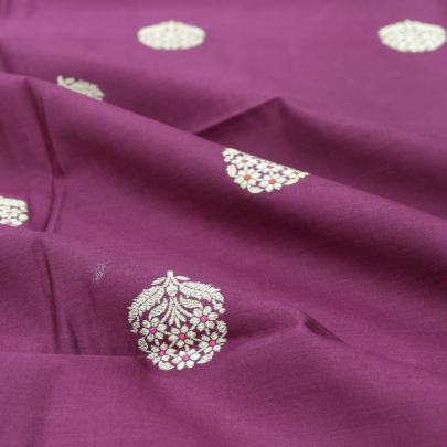 Pure munga silk with banarasi golden & meena work fabric 