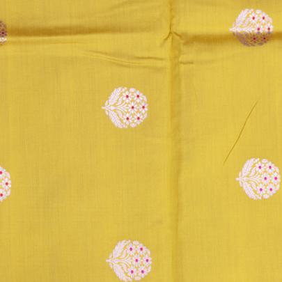 Pure munga silk with banarasi golden & meena work fabric Banarasi Brocade