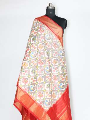 Pure silk patola duppata/ Duppatas & Stoles