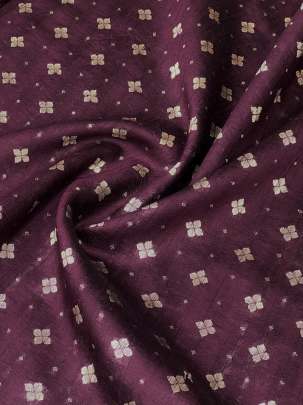 Raw Silk Banarasi Burgundy/ Pure Banarasi fabrics