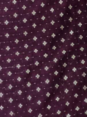 Raw Silk Banarasi Burgundy/ Pure Banarasi fabrics