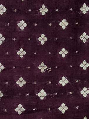 Raw Silk Banarasi Burgundy/ Pure Banarasi fabrics