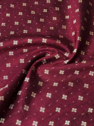 Raw Silk Banarasi Maroon/ 