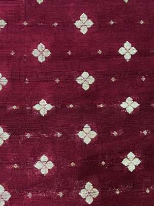 Raw Silk Banarasi Maroon/ Pure Banarasi fabrics