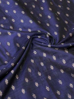 Raw Silk Banarasi Navy Blue/ 