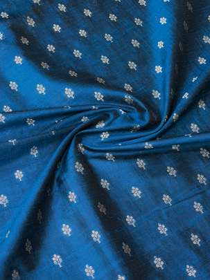 Raw Silk Banarasi Peacock Blue/ 