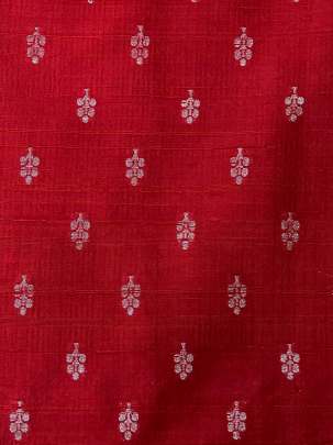 Raw Silk Banarasi Red/ Pure Banarasi fabrics